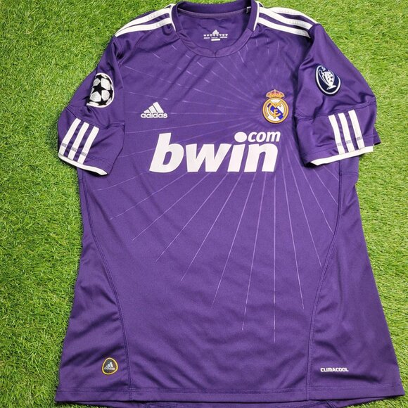 Cristiano Ronaldo Real Madrid 2010 2011 UEFA Third Soccer Jersey Shirt L - Picture 2 of 9